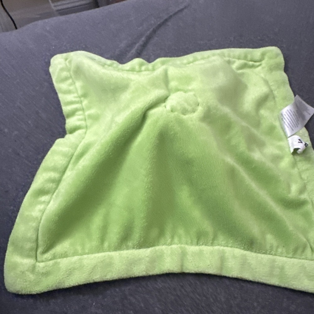 Carters Owl Baby Security Blanket Lovey Plush Stuffed Velour Green Gray Teal - Picture 6 of 7
